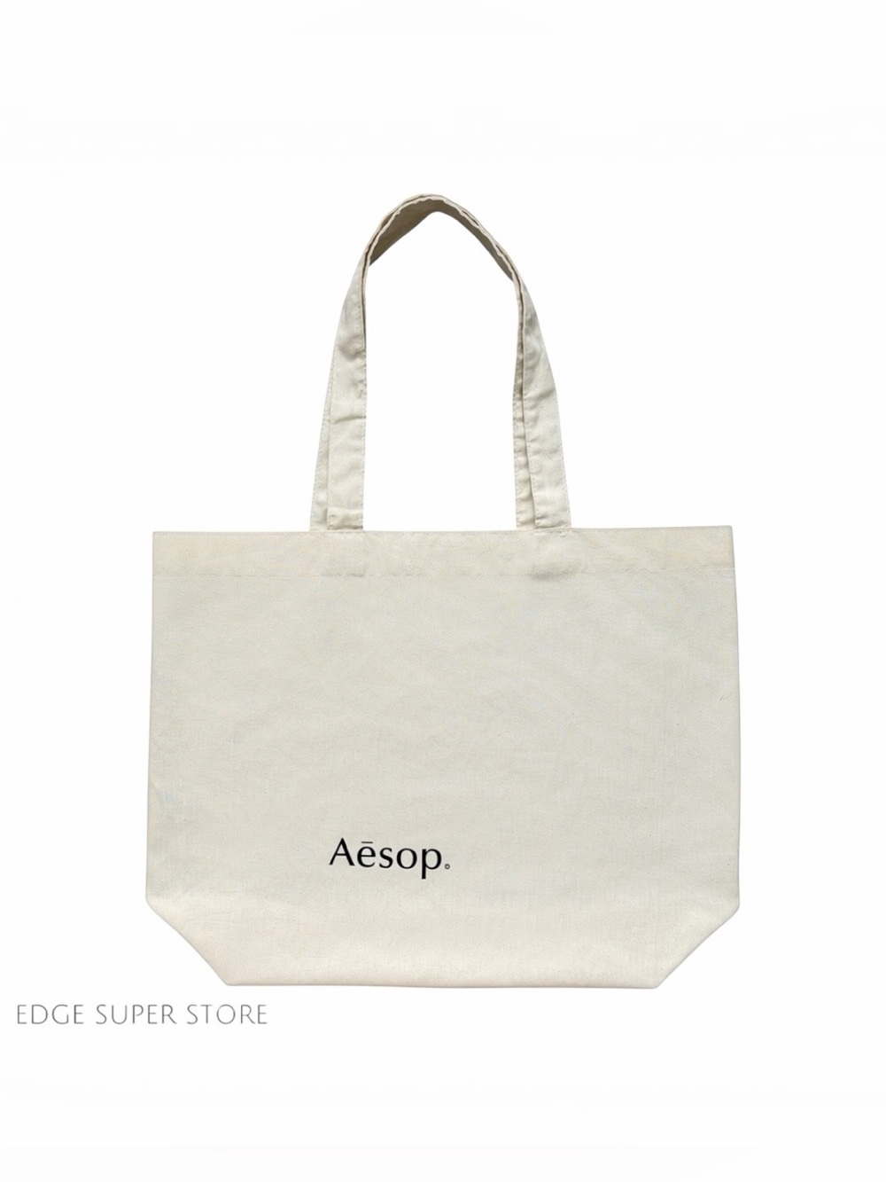 Aesop Large Canvas Tote Bag Shopper Reusable Cotton Natural Beige 19" x 15"